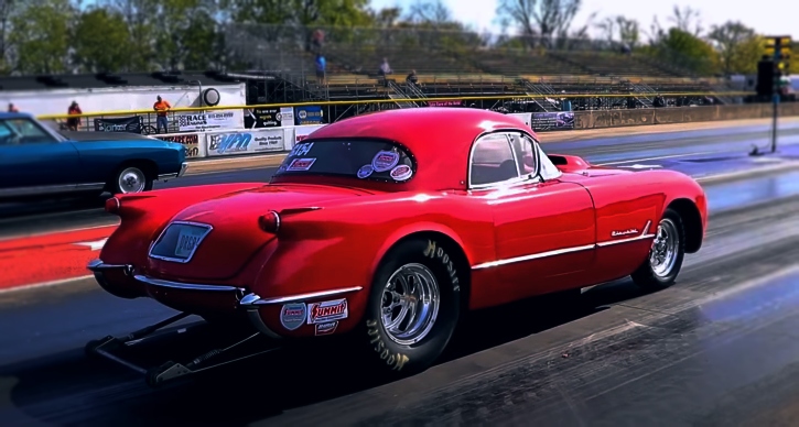 1954 chevrolet corvette drag car