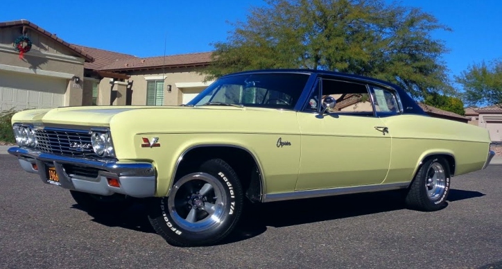 1966 chevy caprice in lemonwood yellow