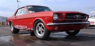 1965 ford mustang super stock drag racing
