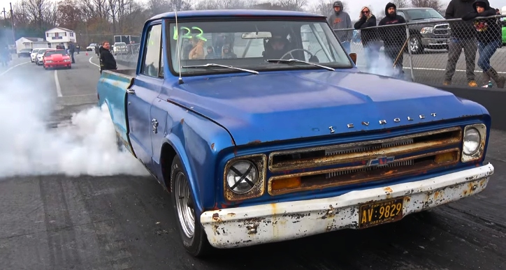 1967 chevy truck 1/4 mile drag racing