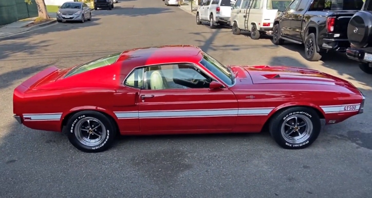red 1969 shelby gt500 mustang