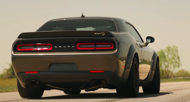 super stock dodge hellcat muscle car