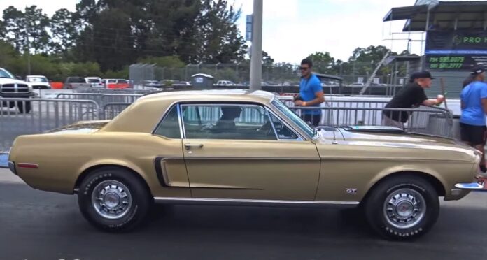 Super Rare R-code 1968.5 Mustang Coupe Hits the Track