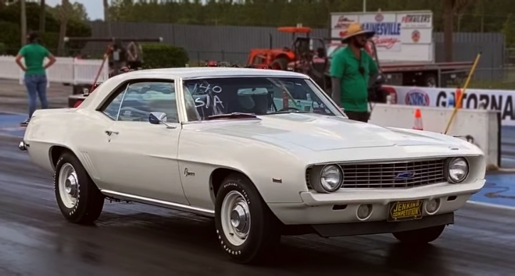 1969 chevy camaro zl1 tribute drag racing