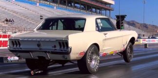 1967 ford mustang stock eliminator drag racing