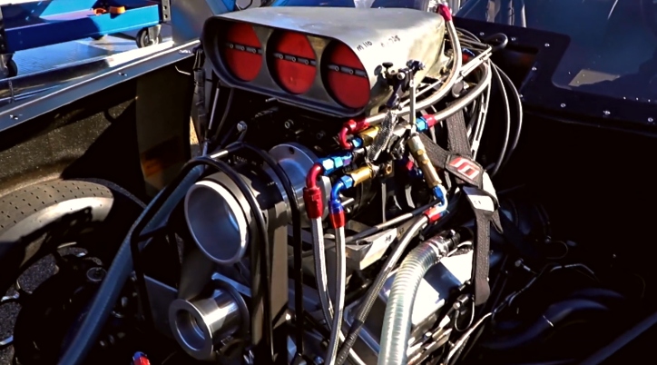 blown small block chevy malibu drag racing