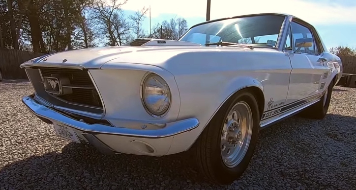 driving 1967 ford mustang pro street