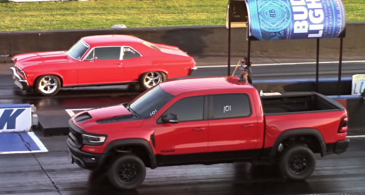 dodge ram trx 1/4 mile drag racing