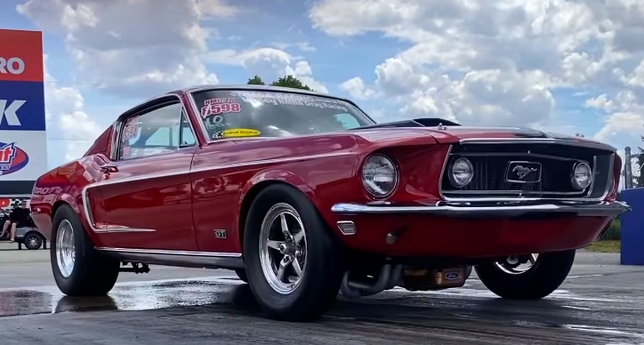 1968 ford mustang street strip car drag racing