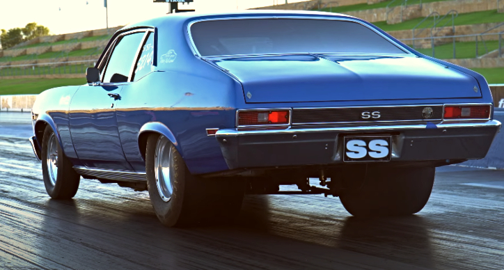 big block 1972 chevy nova ss drag racing