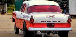 55 ford fairlane gasser drag racing
