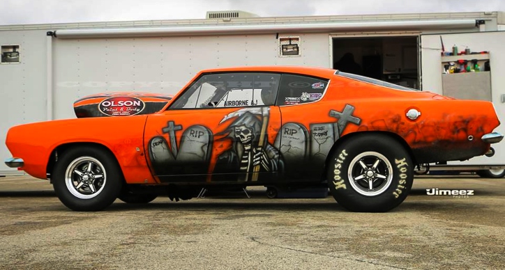 1968 plymouth cuda wheelstand