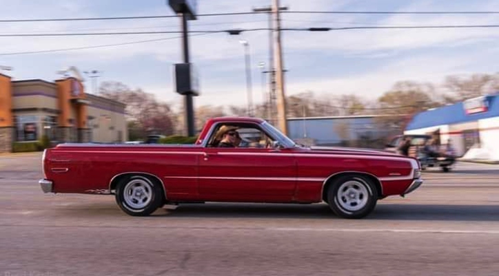 1968 ford ranchero gt on the road