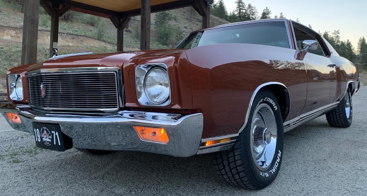 classic copper 1971 chevrolet monte carlo