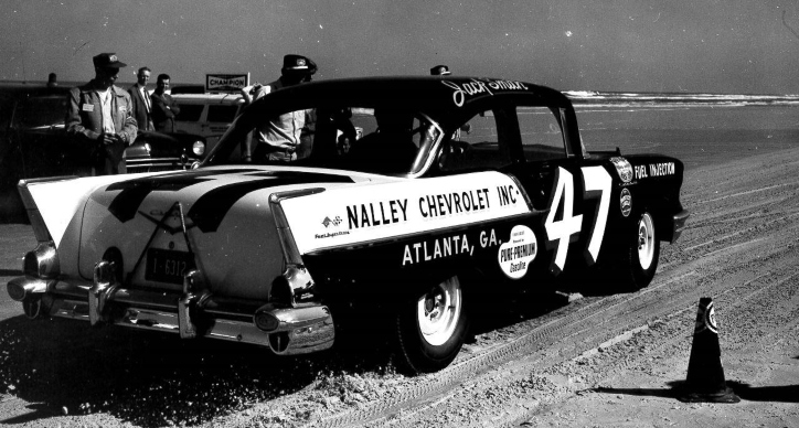 1957 chevy black widow race car 