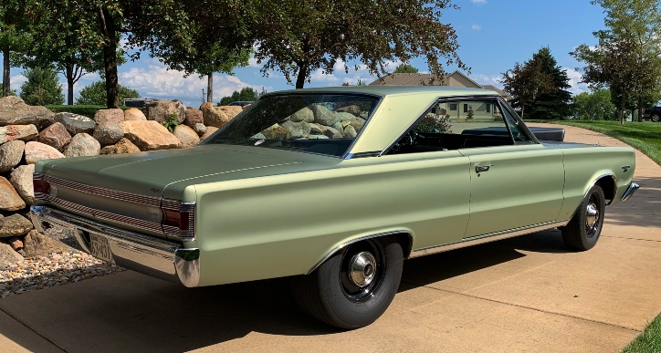 1967 plymouth gtx f3 green