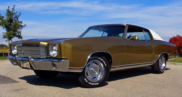 Flawless 1970 Chevy Monte Carlo SS 454 in Autumn Gold